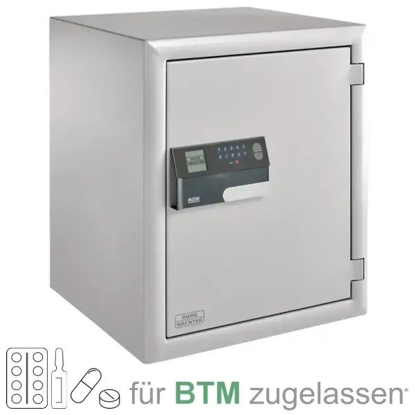 BTM Tresor für Betäubungsmittel MTD Diplomat 760 E FP BURG-WÄCHTER nach EN 1143-1 mit Elektronikschloss mit Fingerscan